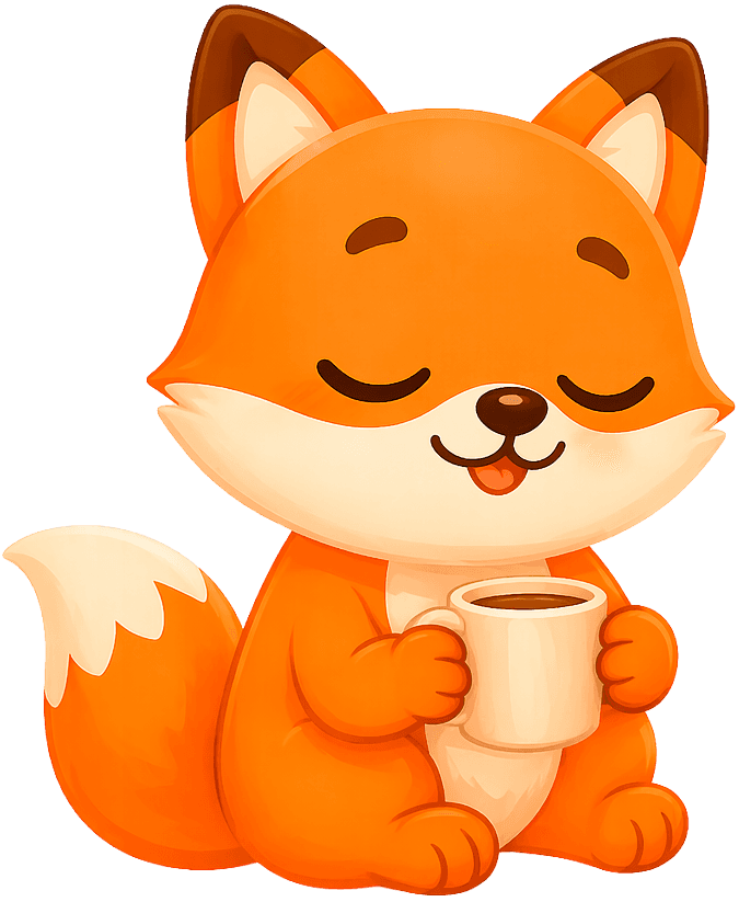 Luma tomando café